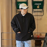 Unisex Jacket Loose Cargo Pullover Trendy Men's Turn-down Collar Coat Top